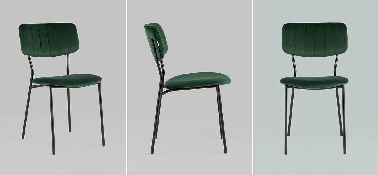 Стул Singer Chair без подлокотника Зеленый Велюр Стул Singer Chair без подлокотника Зеленый Велюр - Loft-Concept в Воронеже