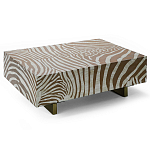 Кофейный стол Kenya Coffee Table Bone Inlay ZEBRA Beige  варинант исполнения - 3 | Loft Concept в Воронеже