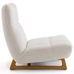 Кресло с обивкой букле Lino White  Boucle Armchair варинант исполнения - 3 | Loft Concept в Воронеже