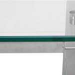 Стол письменный с прозрачной столешницей Corporate Identity варинант исполнения - 3 | Loft Concept в Воронеже