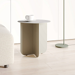 Cross журнальный столик серый из металла и кожи варинант исполнения - 1 | Loft Concept в Воронеже