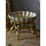 Чаша с орнаментом на бронзовых ножках в виде ангелов Eden Garden варинант исполнения - 5 | Loft Concept в Воронеже