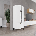 Комод белый с 4-мя дверцами на металлических ножках SPARK MULTIPURPOSE CABINET WHITE варинант исполнения - 8 | Loft Concept в Воронеже