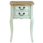 Прикроватная тумба из массива березы светло-бирюзовая Montmartre Provence Bedside Table варинант исполнения - 2 | Loft Concept в Воронеже