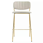 Стул барный широкой полукруглой спинкой на золотистых ножках Chair Smooth Shapes варинант исполнения - 1 | Loft Concept в Воронеже