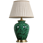 Настольная лампа с абажуром Beige Green Malachite Lampshade варинант исполнения - 2 | Loft Concept в Воронеже