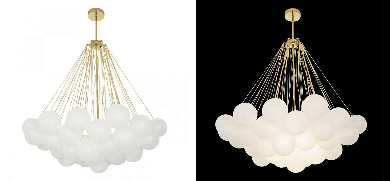 Люстра Белые Шары Apparatus Studio CLOUD Gold диаметр 100 см Люстра Белые Шары Apparatus Studio CLOUD Gold диаметр 100 см - Loft-Concept в Воронеже