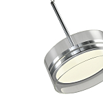 Подвесной светильник с прозрачным плафоном цилиндрической формы из акрила и стекла с пультом для регулировки света Glass Lamp Chromium варинант исполнения - 3 | Loft Concept в Воронеже