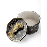 Шкатулка черного цвета с крышкой с фигуркой льва Eden Garden варинант исполнения - 4 | Loft Concept в Воронеже