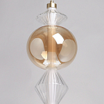 Подвесной светильник с вертикальной композицией из прозрачных и янтарных стеклянных шаров и ромбов Gabriel Scott Luna варинант исполнения - 16 | Loft Concept в Воронеже