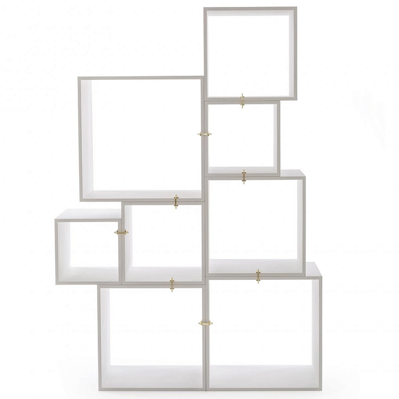 Стеллаж Seletti Assemblage White Белый Золотой в Воронеже | Loft Concept 