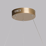 Люстра подвесная круглая золотого цвета с белыми изогнутыми световыми линиями Luke Lampco Tracer Lamp варинант исполнения - 11 | Loft Concept в Воронеже