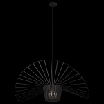 Подвесной светильник чёрного цвета с металлическим каркасом в форме веера Friture Vertigo Pendant варинант исполнения - 4 | Loft Concept в Воронеже