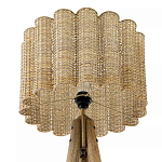 Торшер с плетеным абажуром на основании в виде треноги Lamp with Wicker Lampshade варинант исполнения - 3 | Loft Concept в Воронеже