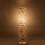 Торшер из перламутра на металлическом каркасе Indonesian Cylinder 2 варинант исполнения - 2 | Loft Concept в Воронеже