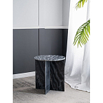 Столик кофейный с столешницей из черного мрамора Compact Black Marble Table варинант исполнения - 6 | Loft Concept в Воронеже