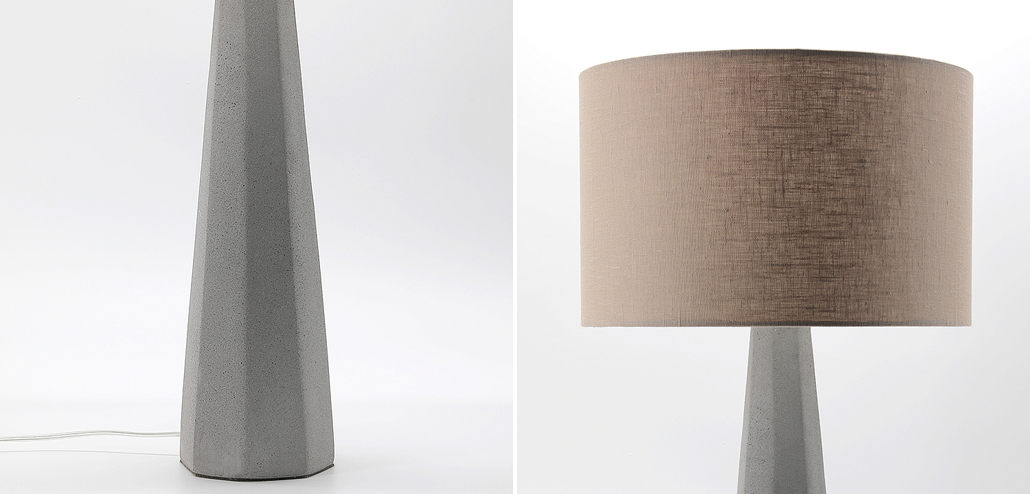 Настольная лампа Concrete Stone Table Lamp Tube Настольная лампа Concrete Stone Table Lamp Tube - Loft-Concept в Воронеже