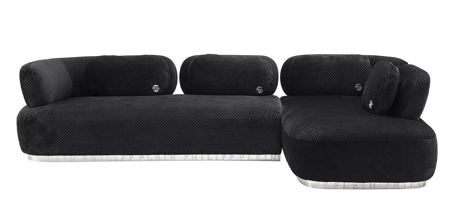 Диван Philipp Plein Sofa Signature Lounge Чёрный Диван Philipp Plein Sofa Signature Lounge Чёрный - Loft-Concept в Воронеже