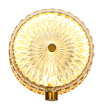 Бра с плафоном из рельефного стекла Peony Glass Bronze  варинант исполнения - 1 | Loft Concept в Воронеже