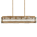 Люстра прямоугольная из толстого литого стекла Cast Glass варинант исполнения - 1 | Loft Concept в Воронеже