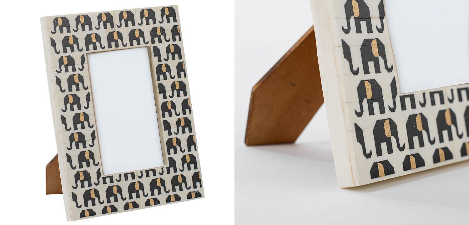 Фоторамка кость Indian Elephants Bone Inlay photo frame Фоторамка кость Indian Elephants Bone Inlay photo frame - Loft-Concept в Воронеже