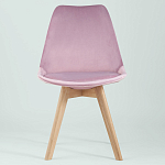 Стул с мягким велюровым сиденьем Arvika Pink варинант исполнения - 3 | Loft Concept в Воронеже