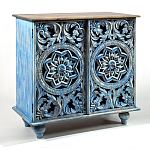 Комод с резным фасадом Blue Carved Chest of Drawers варинант исполнения - 2 | Loft Concept в Воронеже