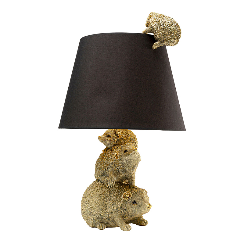 Настольная лампа для детской комнаты Ежики Черный Золотой в Воронеже | Loft Concept 