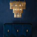 Люстра трёхъярусная золотого цвета Metal Tentacles варинант исполнения - 3 | Loft Concept в Воронеже