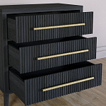 Комод Primo с 3 выдвижными ящиками Черный дуб варинант исполнения - 6 | Loft Concept в Воронеже