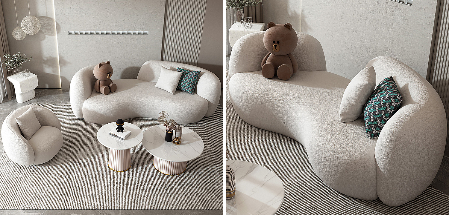 Диван Elliot White Boucle Collection Sofa Диван Elliot White Boucle Collection Sofa - Loft-Concept в Воронеже