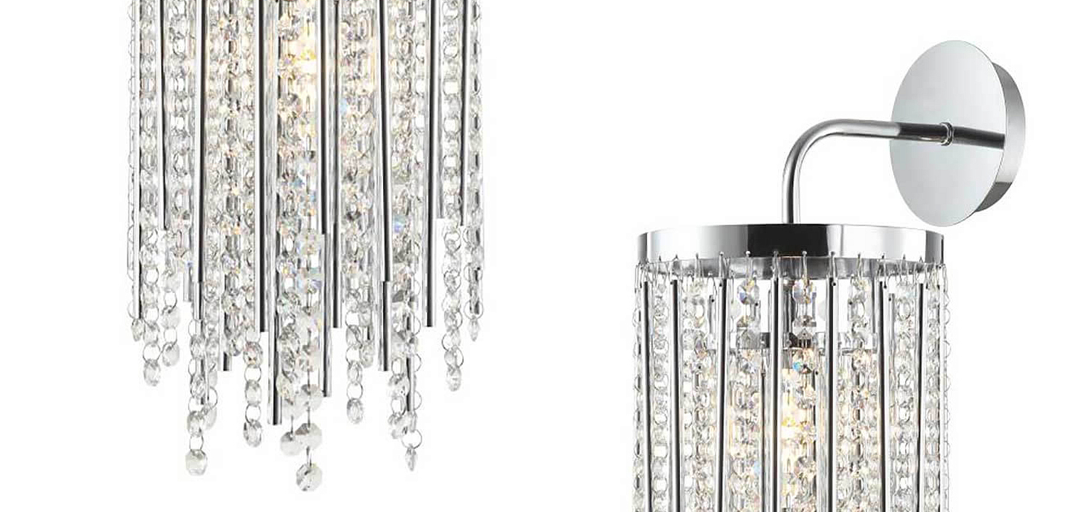Бра Crystal Wind Chimes Chrome Wall Lamp Бра Crystal Wind Chimes Chrome Wall Lamp - Loft-Concept в Воронеже