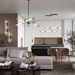 Светодиодный подвесной светильник Rovelly Black варинант исполнения - 3 | Loft Concept в Воронеже