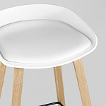 Барный стул на ножках из натурального дерева Boras White варинант исполнения - 7 | Loft Concept в Воронеже