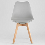 Стул с основой из пластика и мягким сиденьем Arvika Grey варинант исполнения - 2 | Loft Concept в Воронеже