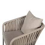 Стул серо-бежевый с декоративным плетением на спинке и подлокотниках Chair Weave варинант исполнения - 8 | Loft Concept в Воронеже