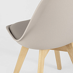 Стул с основой из пластика и мягким сиденьем Arvika Beige варинант исполнения - 6 | Loft Concept в Воронеже