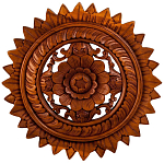 Панно из дерева круглое Flower Panel With Trees варинант исполнения - 1 | Loft Concept в Воронеже