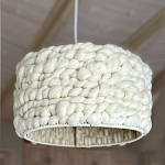 Вязаный шерстяной светильник Knitted wool lamp Cylinder варинант исполнения - 2 | Loft Concept в Воронеже