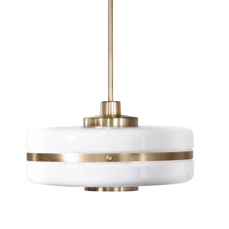 Подвесной светильник BERT FRANK Masina Pendant Lamp Белый Латунь Подвесной светильник BERT FRANK Masina Pendant Lamp Белый Латунь в Воронеже | Loft Concept