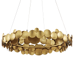 Люстра круглая из многослойных золотых дисков Metal Disc Chandelier варинант исполнения - 5 | Loft Concept в Воронеже