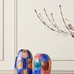 Люстра  с круглыми прозрачными шарами на серебряном каркасе Silver Stalk варинант исполнения - 3 | Loft Concept в Воронеже