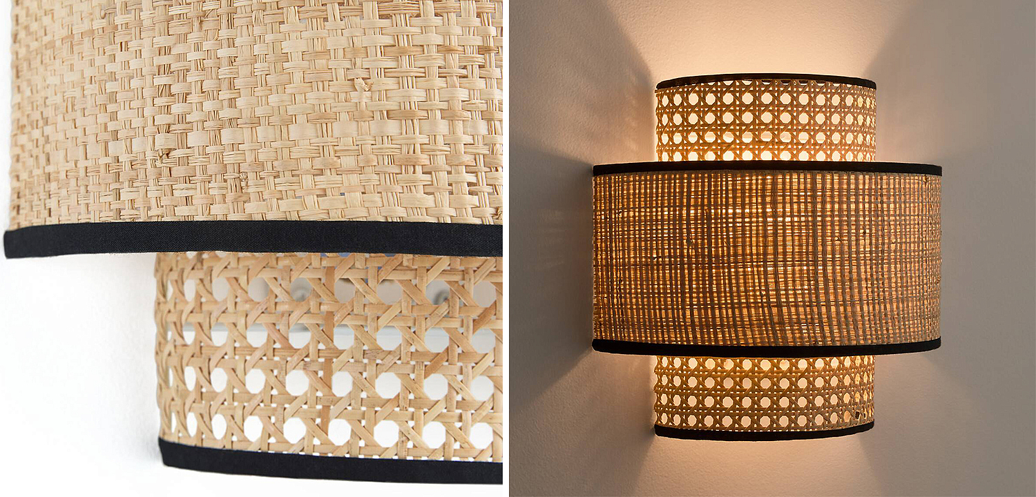 Бра Ottar Wicker Double lampshade - Loft-Concept в Воронеже