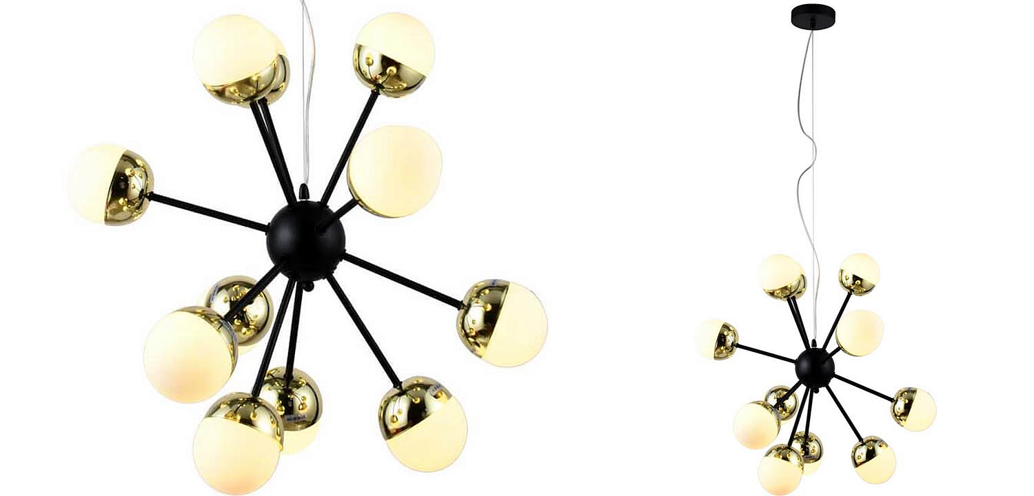 Люстра Sputnik White and Gold Globe Chandelier 12 Люстра Sputnik White and Gold Globe Chandelier 12 - Loft-Concept в Воронеже