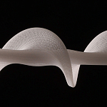 Люстра горизонтальная с волнистым белым плафоном Golden Swirl варинант исполнения - 7 | Loft Concept в Воронеже