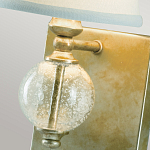 Бра со стеклянным шарообразным декором с пузырьками и бежевым абажуром Feiss варинант исполнения - 3 | Loft Concept в Воронеже