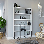 Стеллаж прямой белый с 5-ю открытыми полками NORFOLK BOOKCASE WHITE варинант исполнения - 1 | Loft Concept в Воронеже
