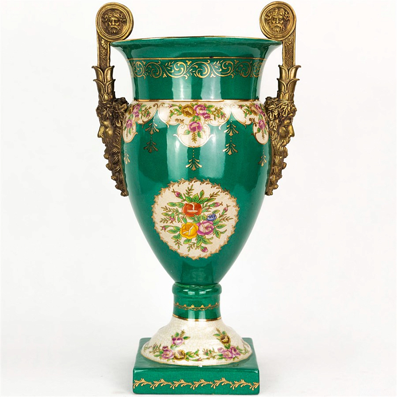 Фарфоровая ваза Emerald Goblet Изумрудный Бронза Фарфоровая ваза Emerald Goblet Изумрудный Бронза в Воронеже | Loft Concept