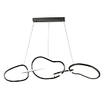 Люстра подвесная  5-ю асимметричными кольцами черного цвета Ring Horizontal варинант исполнения - 1 | Loft Concept в Воронеже