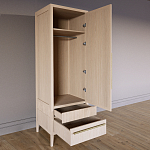 Узкий Шкаф Primo с 2 выдвижными ящиками Светлый дуб варинант исполнения - 7 | Loft Concept в Воронеже